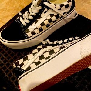 Vans primary check old skool black/white 7